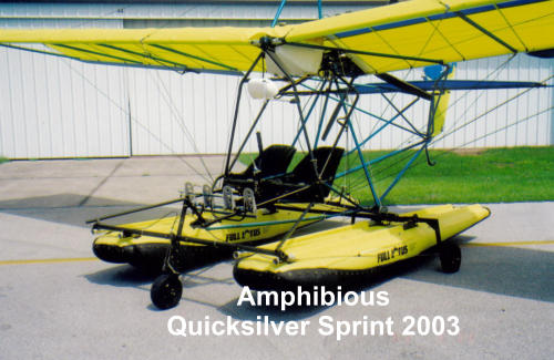 Quicksilver MX on amphibious floats