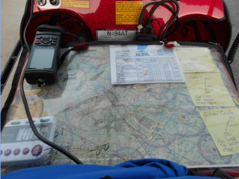 P&M Aviation Quik GT450 - Trike GPS  and map board